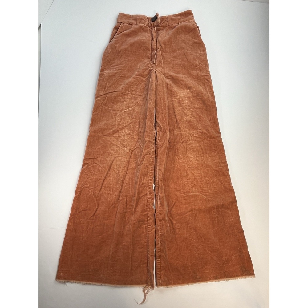 Vintage The Strawberry Plant Wide Leg Pants Size 5-6 Orange By Dorothy Schoelen